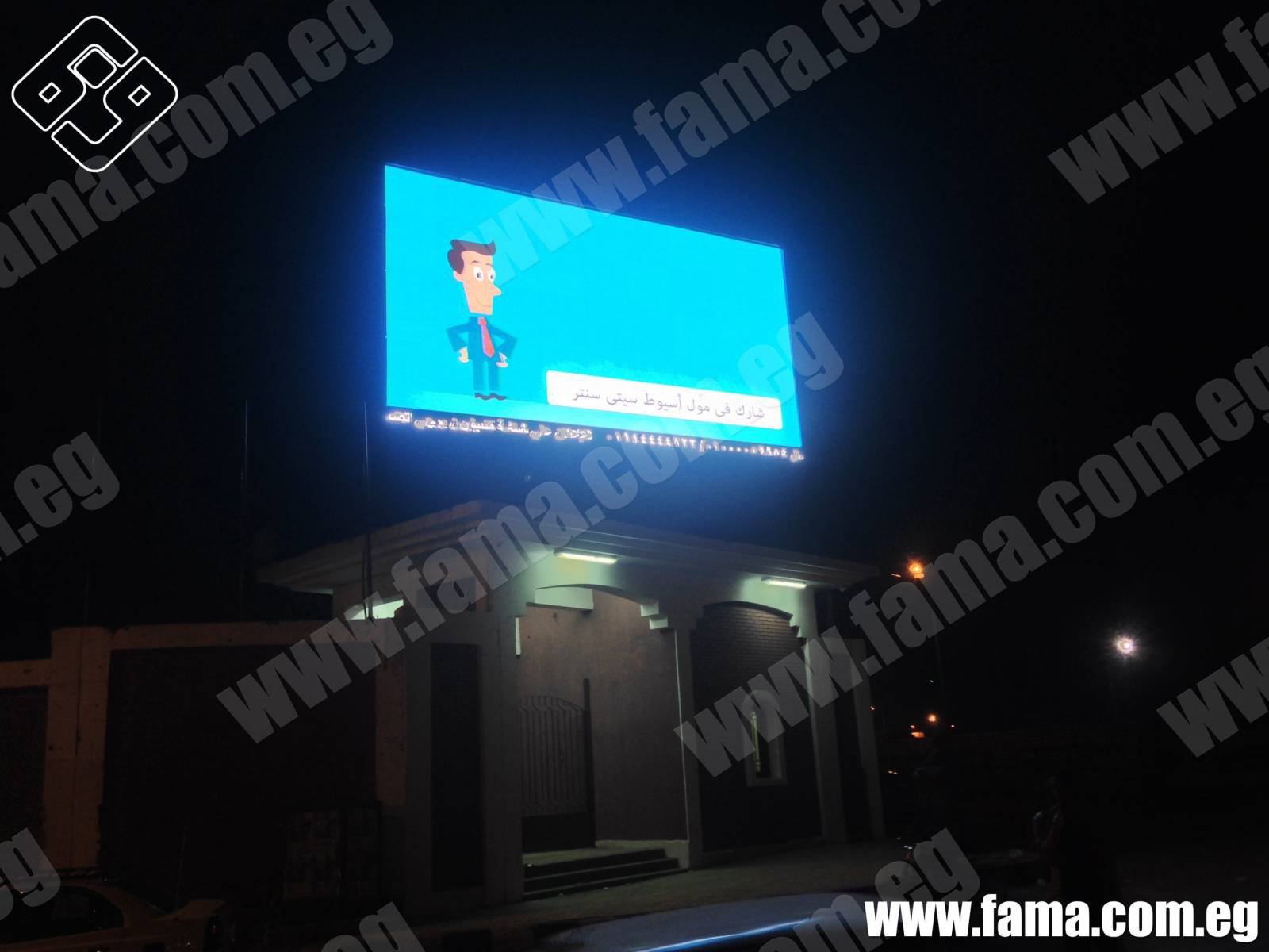 Outdoor video advertising screens