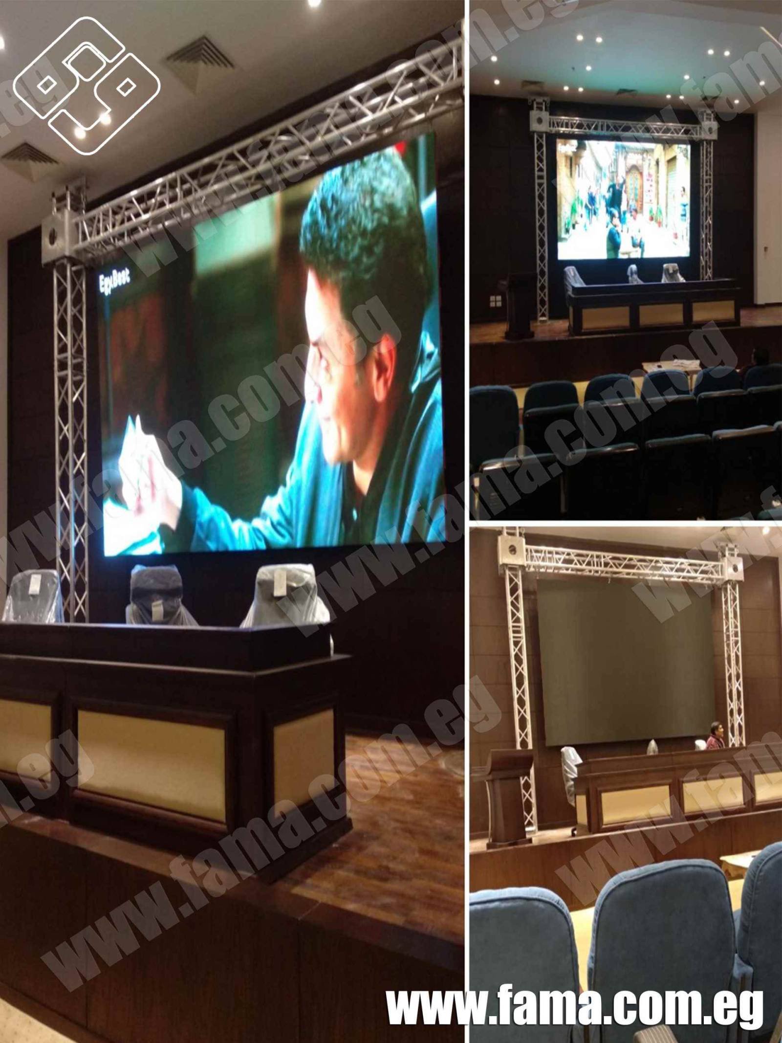 LED display screens for halls and conference
