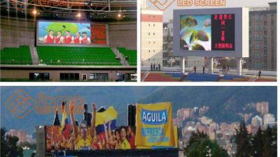 Sizes of indoor and outdoor LED screens