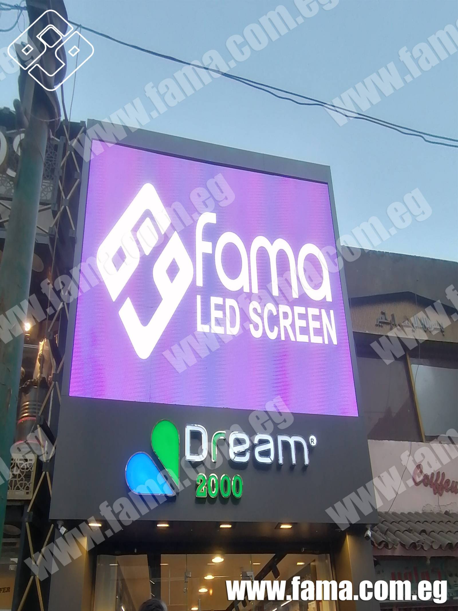 Transparent LED screens from Fama Company are the first to promote in malls and shops.
